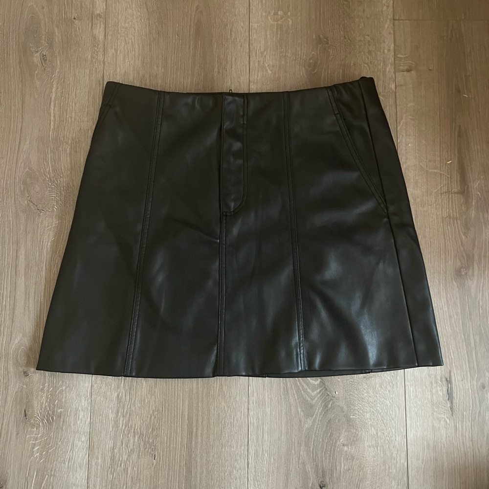Zara Faux Leather Mini Skirt